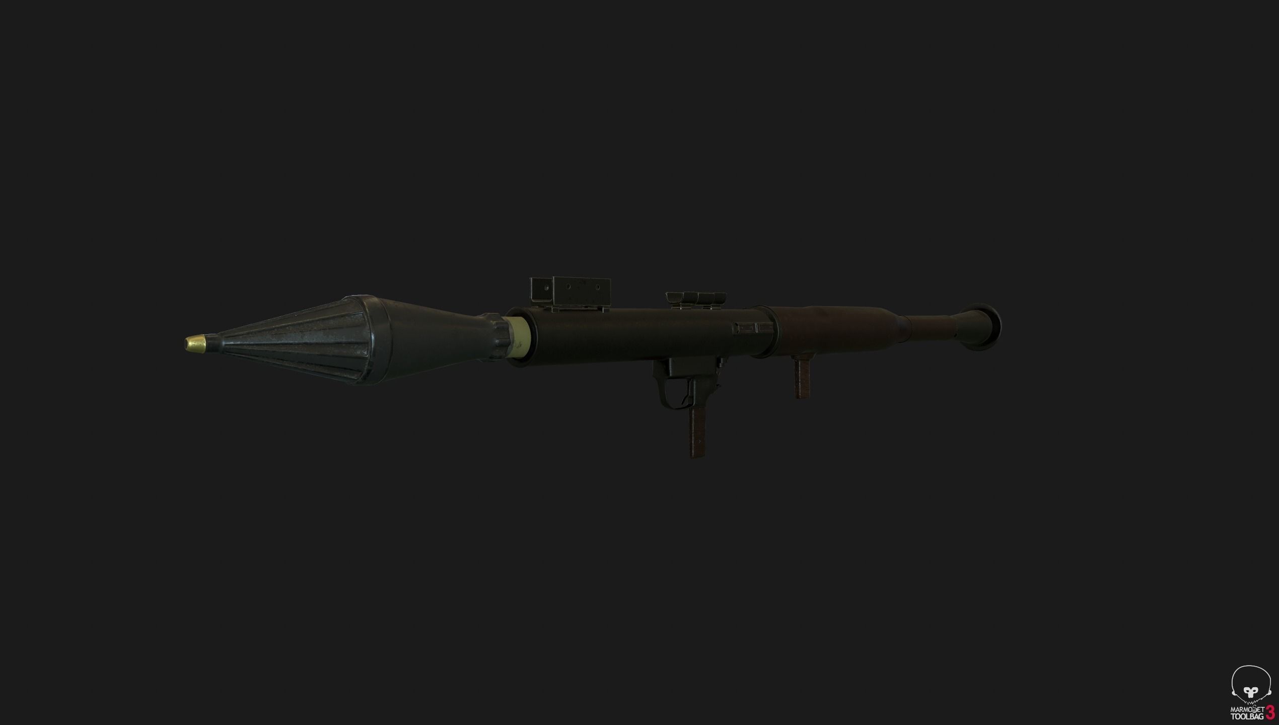RPG Rocket Launcher High Detail 3D model_8