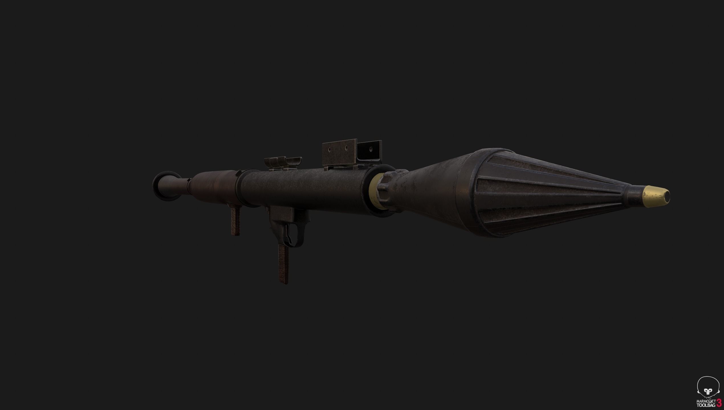 RPG Rocket Launcher High Detail 3D model_10