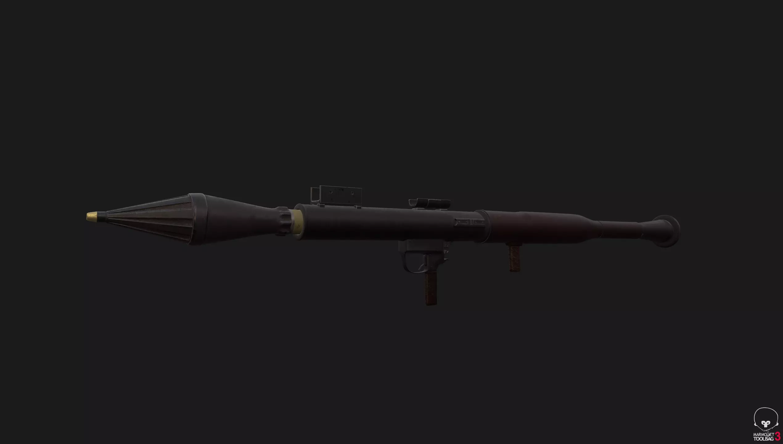 RPG Rocket Launcher High Detail 3D model_0