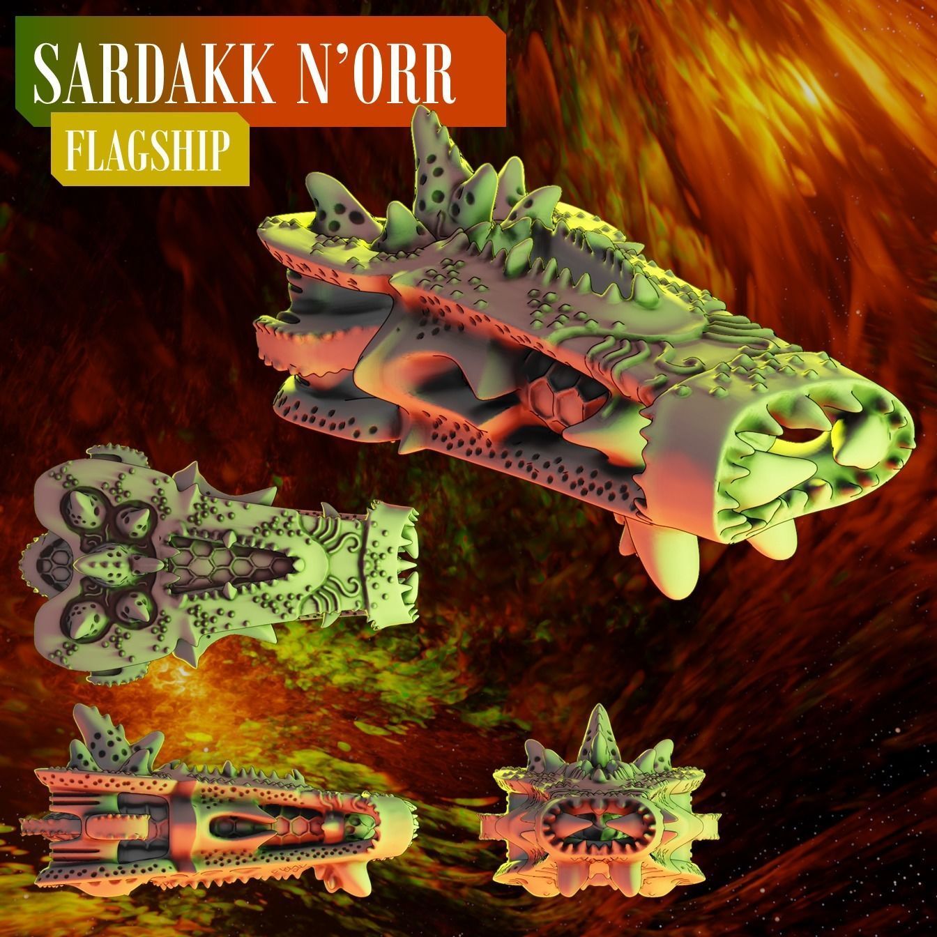 Twilight Imperium 3D print ship models - FLAGSHIP PACK 3D print model_16