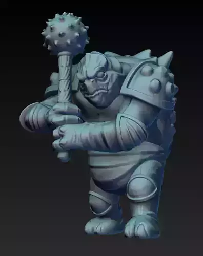 Turtle Warrior Miniature 3D print model