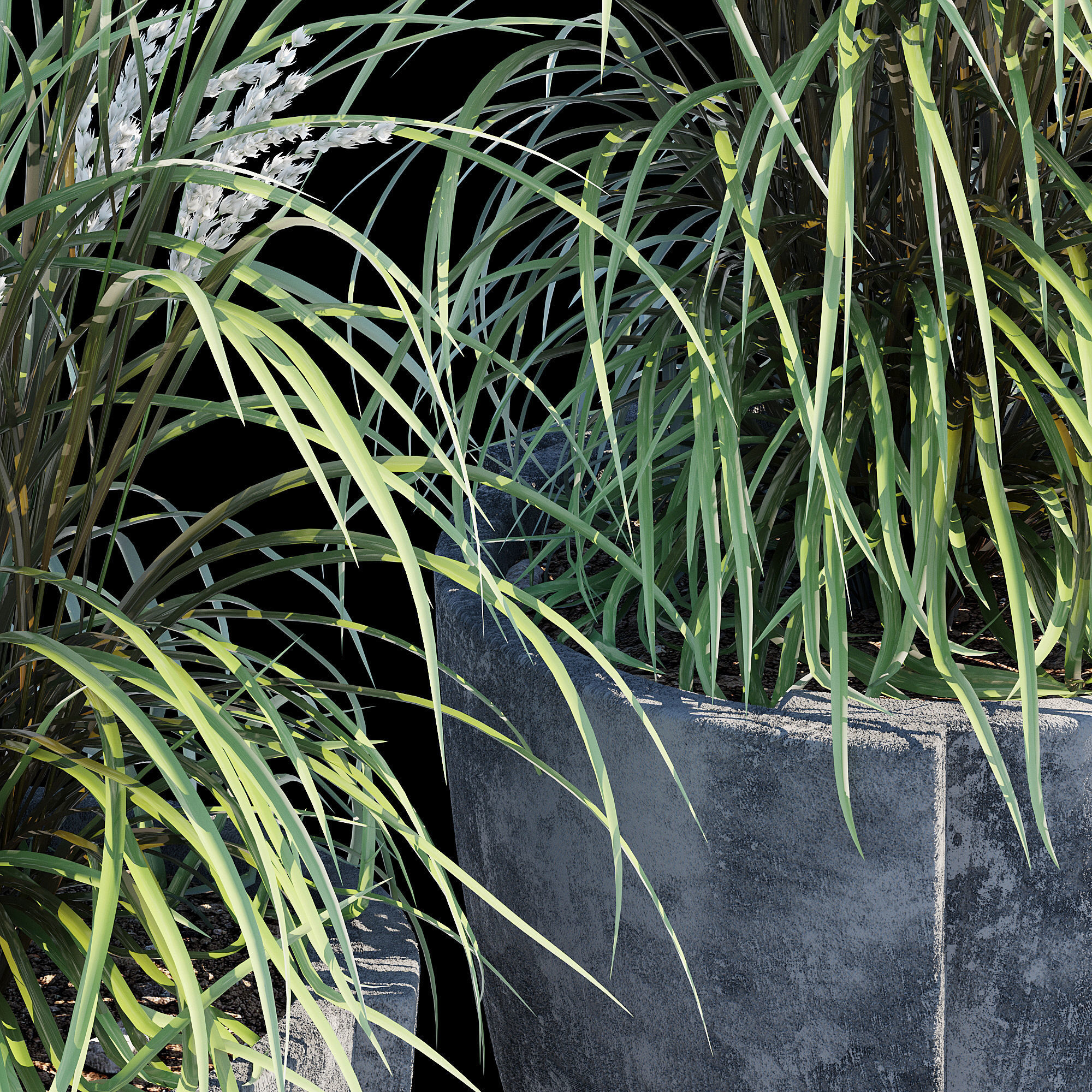 Concept cast stone 3D model_11