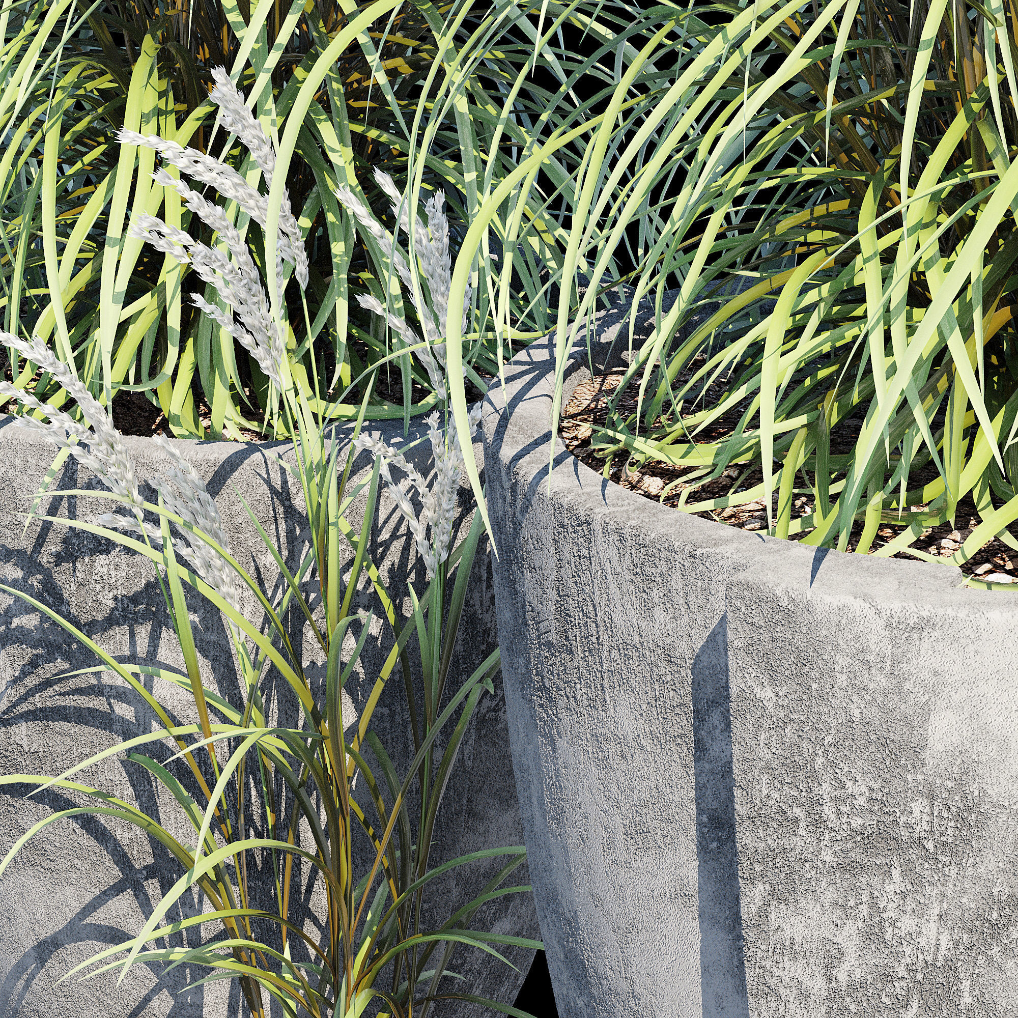 Concept cast stone 3D model_12