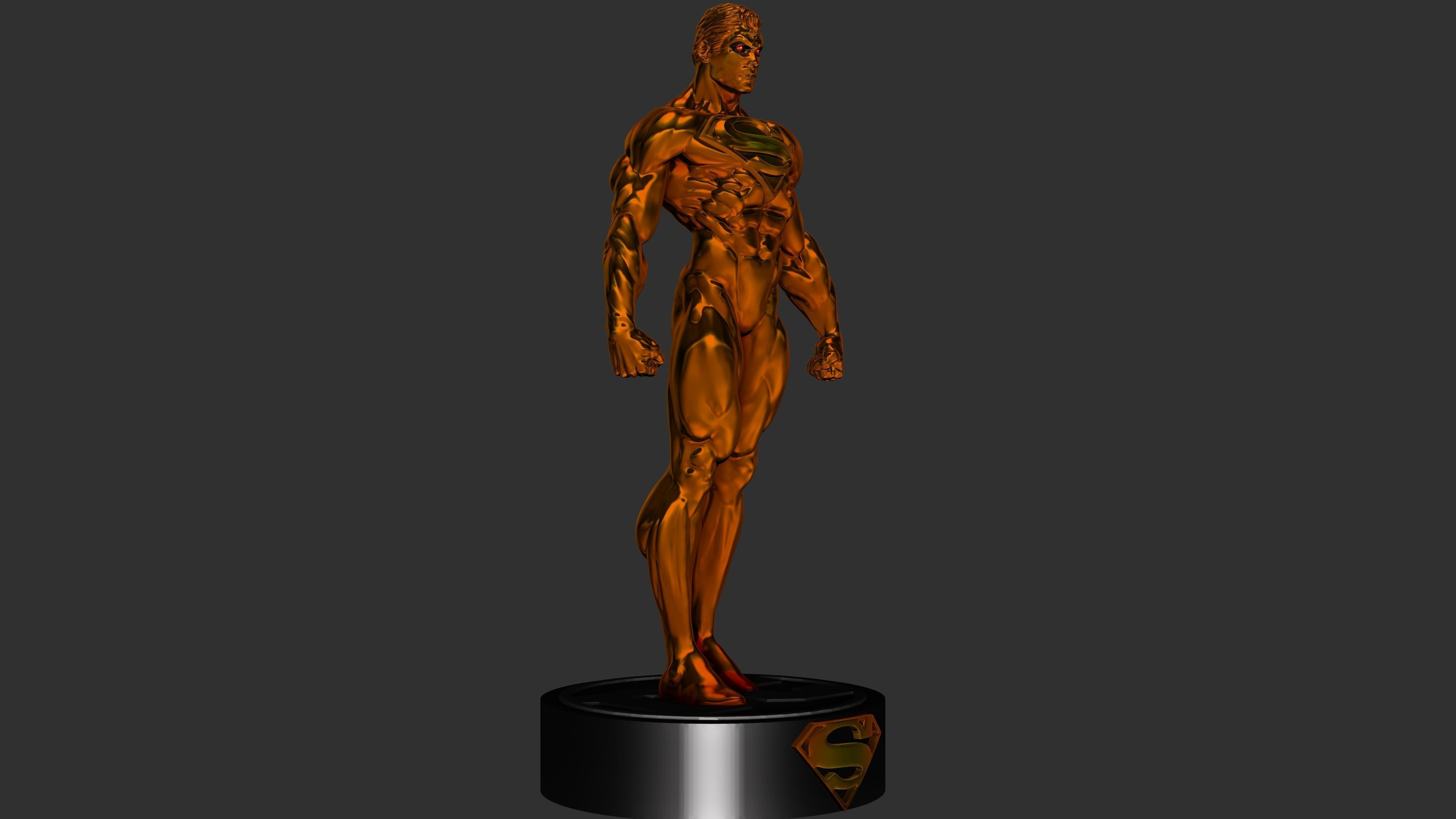 Superman Golden Herald 3D print model_3