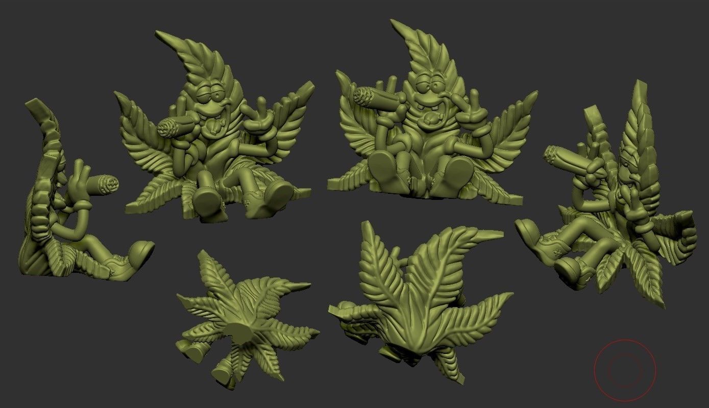 marihuano 2 marijuana leaf 3D model