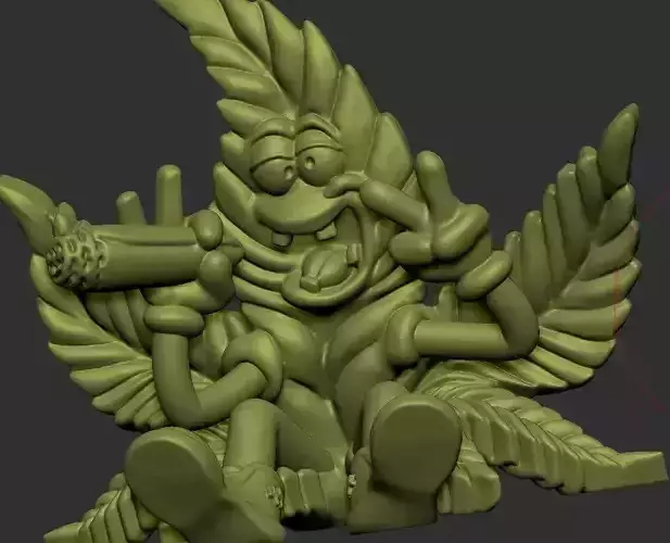 marihuano 2 marijuana leaf 3D print model