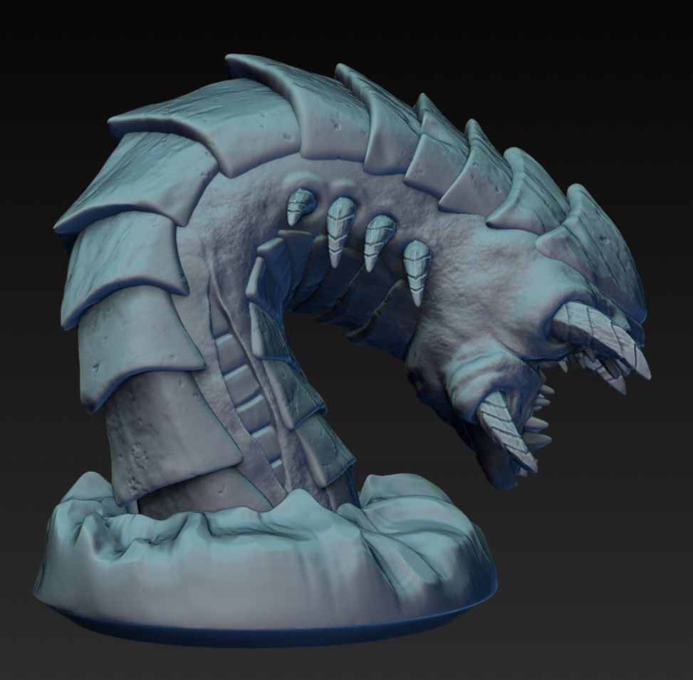 Sandworm Miniature 3D print model_2