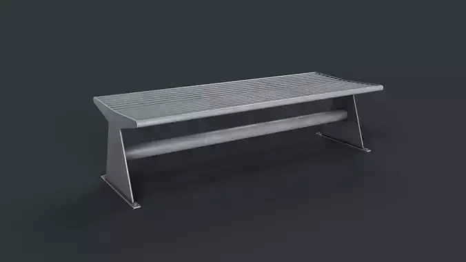 Metal Modern Bench 35 PBR Game Ready