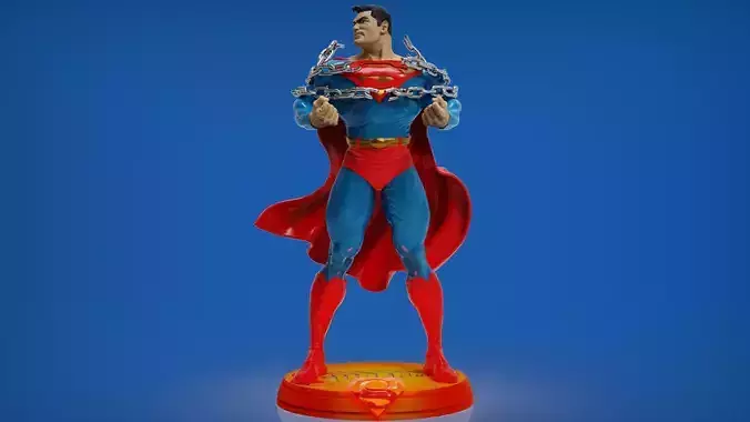 Superman Breaking Chains 3D print model