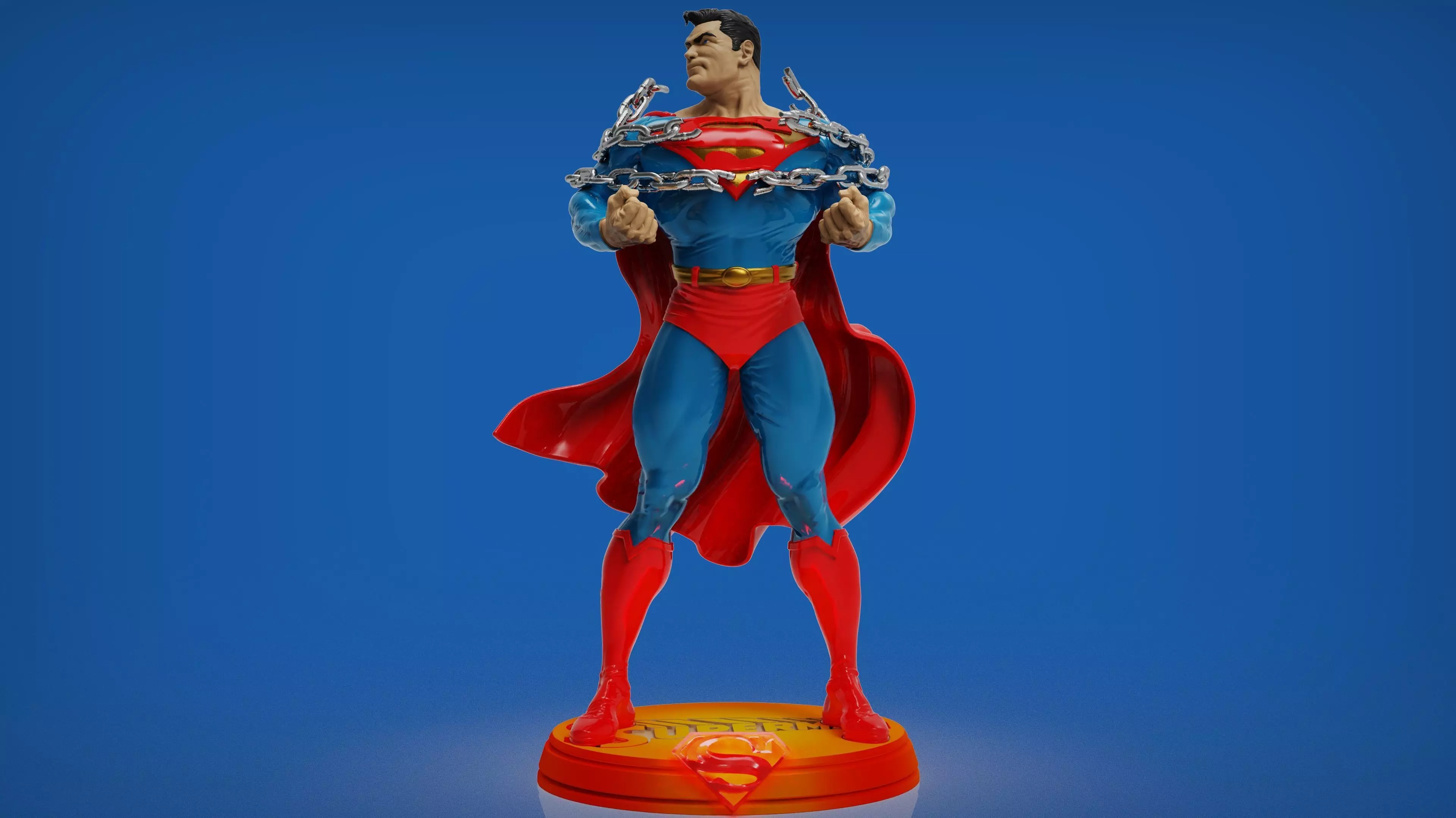 Superman Breaking Chains 3D print model_0