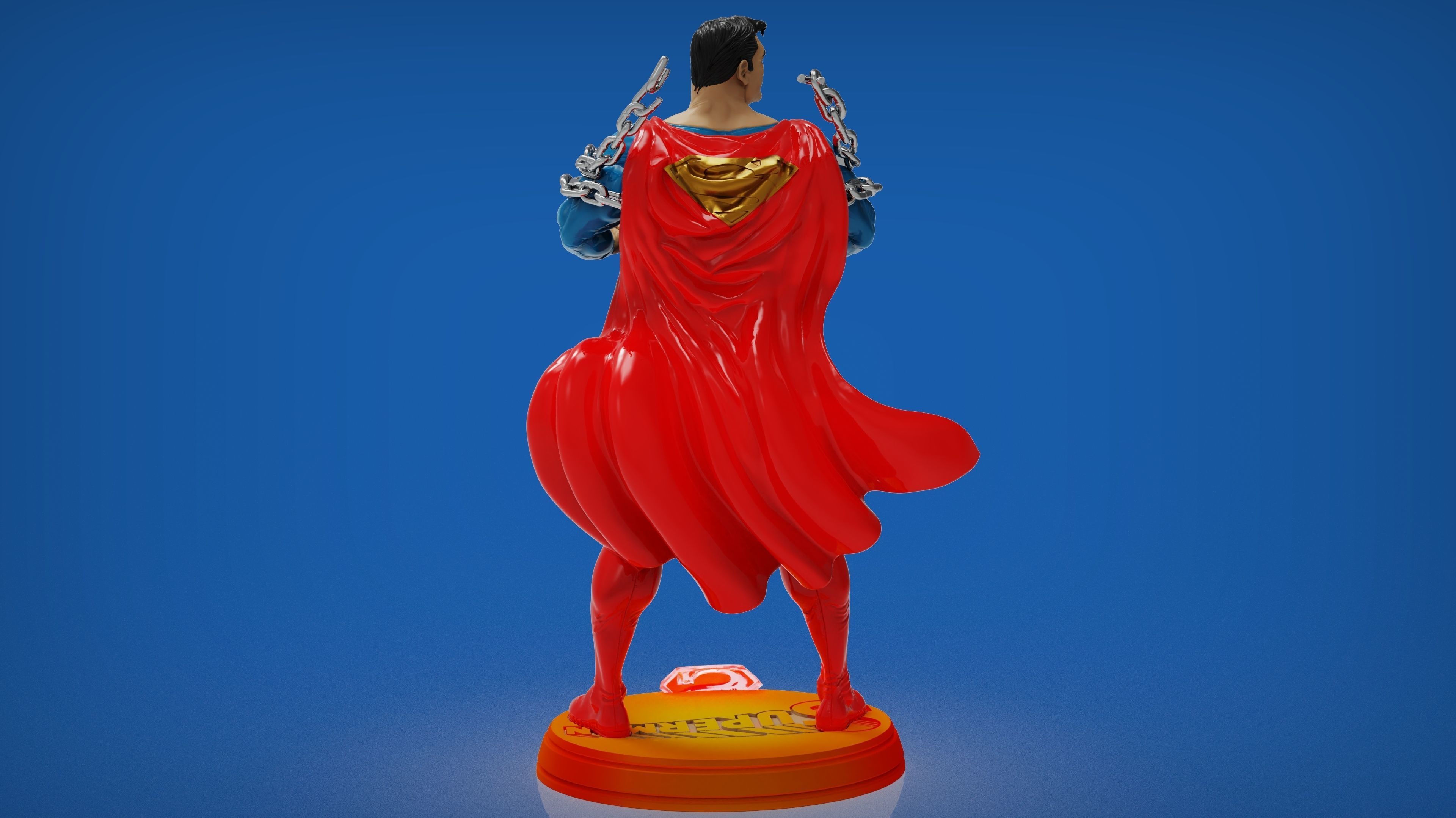 Superman Breaking Chains 3D print model_3