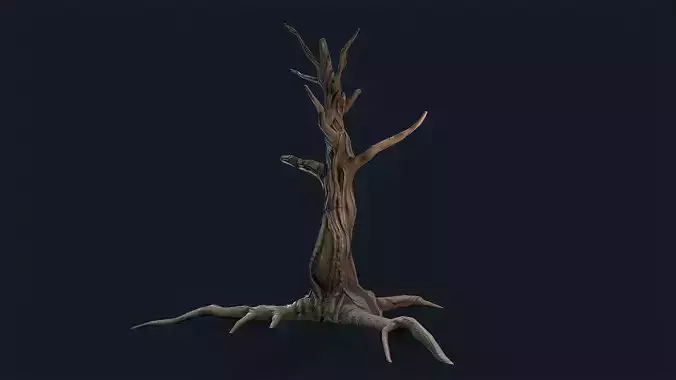 Swamp Dead Tree Low-poly 3D model