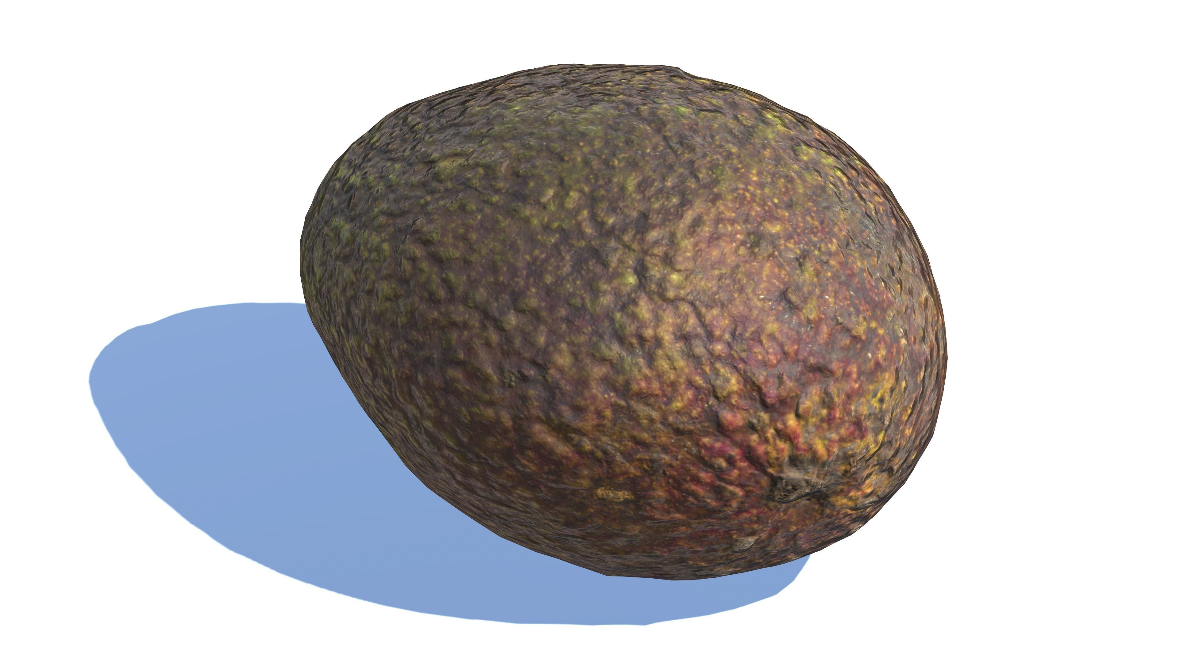 Avocado photogrammetry scan Low-poly 3D model_1
