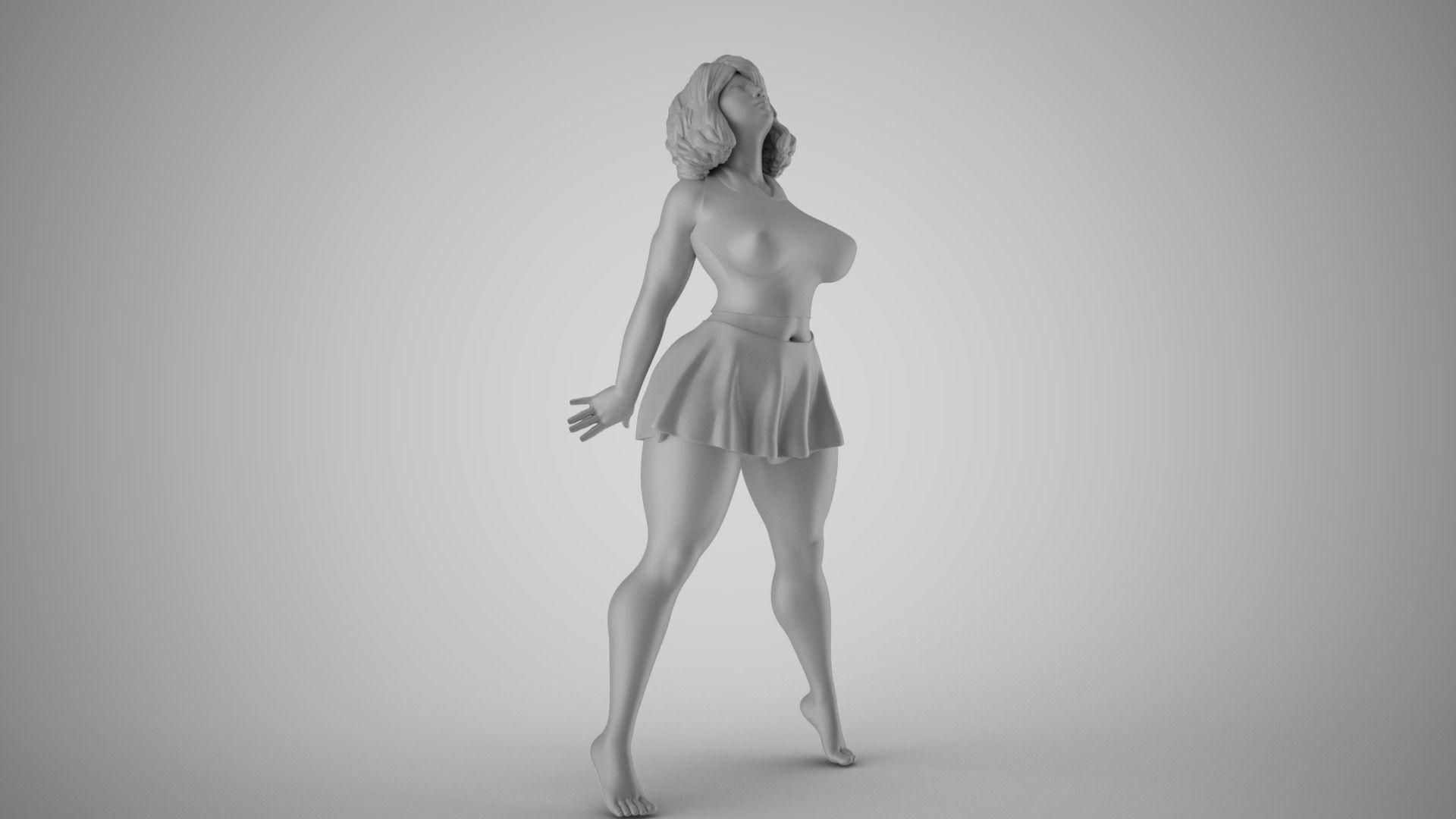 Girl Rises to Sin 3D print model_3