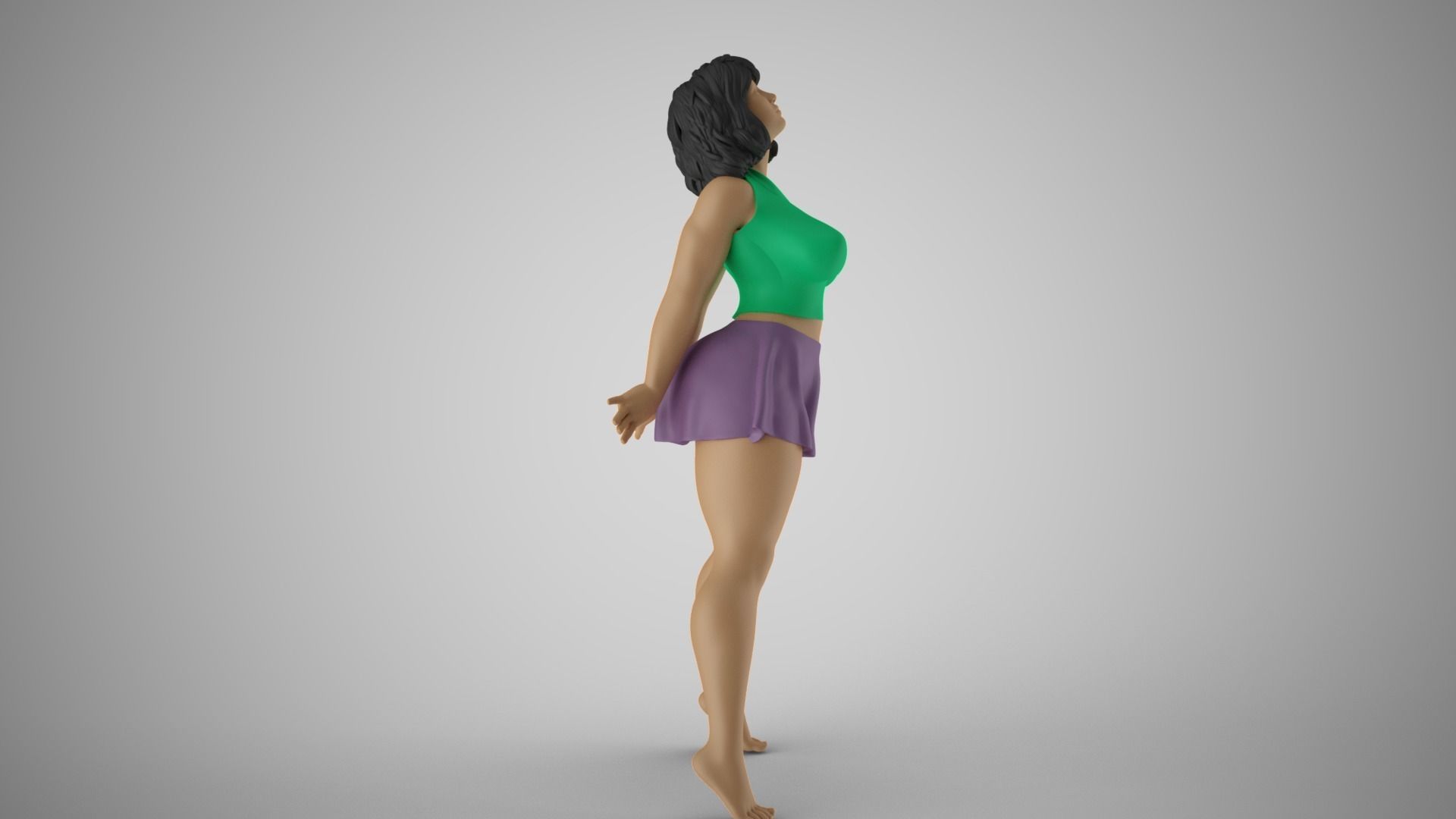 Girl Rises to Sin 3D print model_5