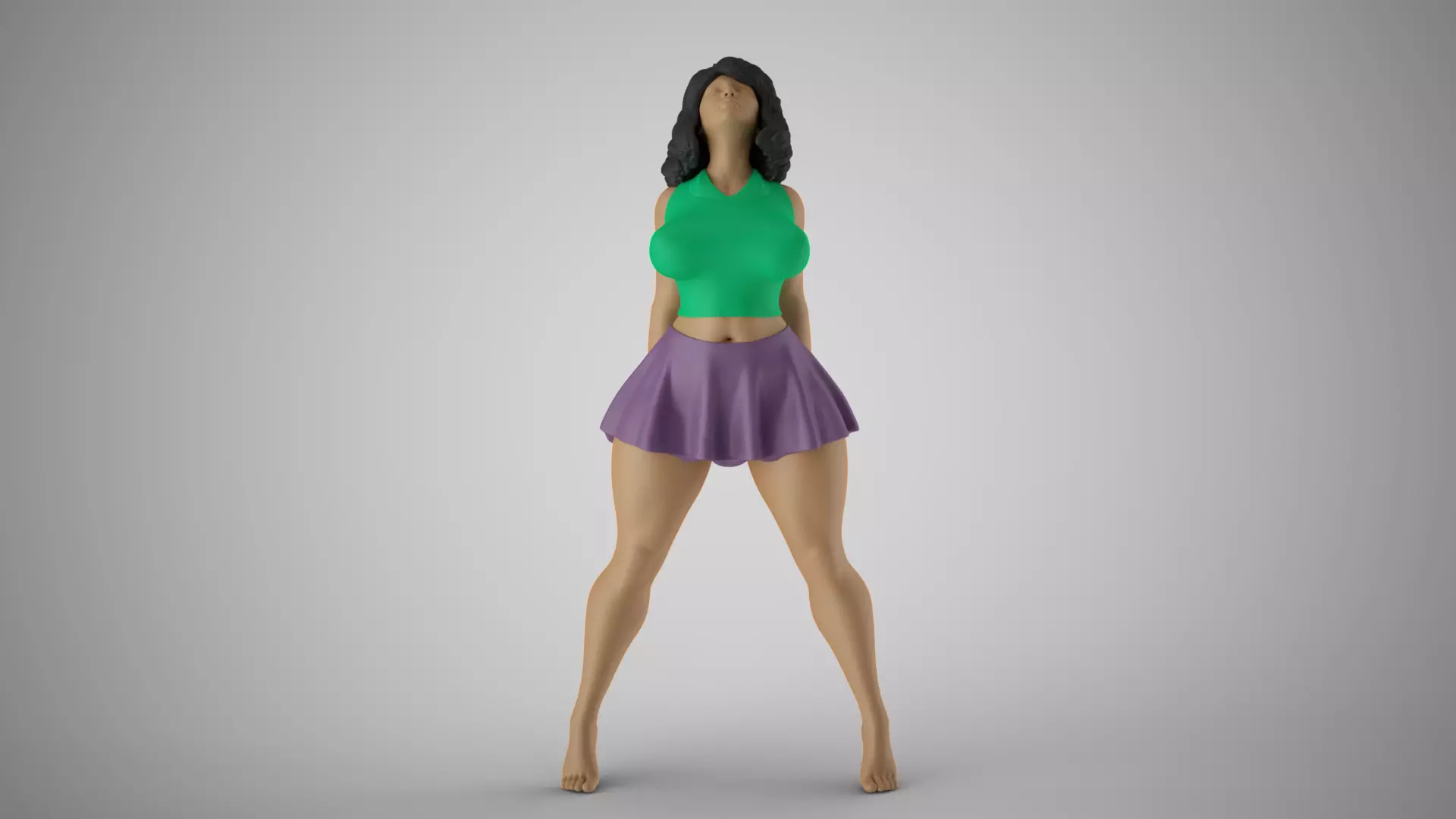 Girl Rises to Sin 3D print model_0