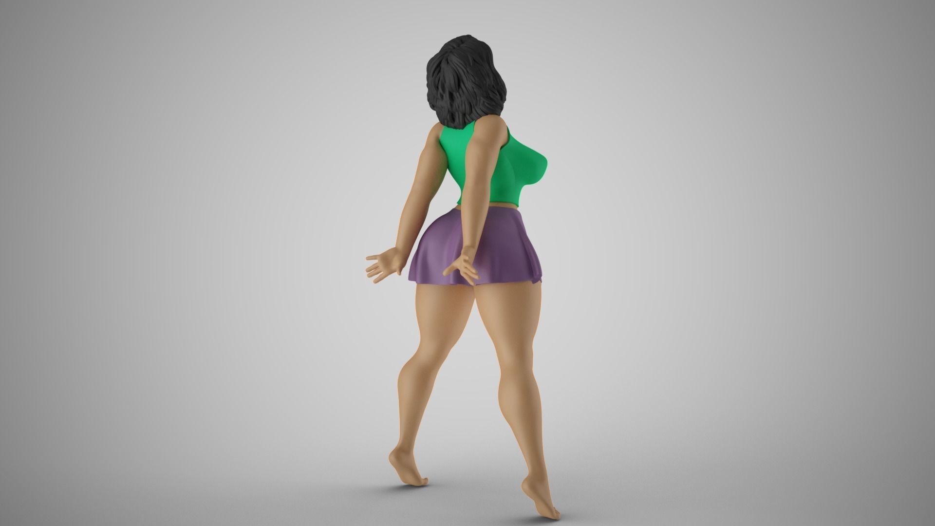 Girl Rises to Sin 3D print model_6