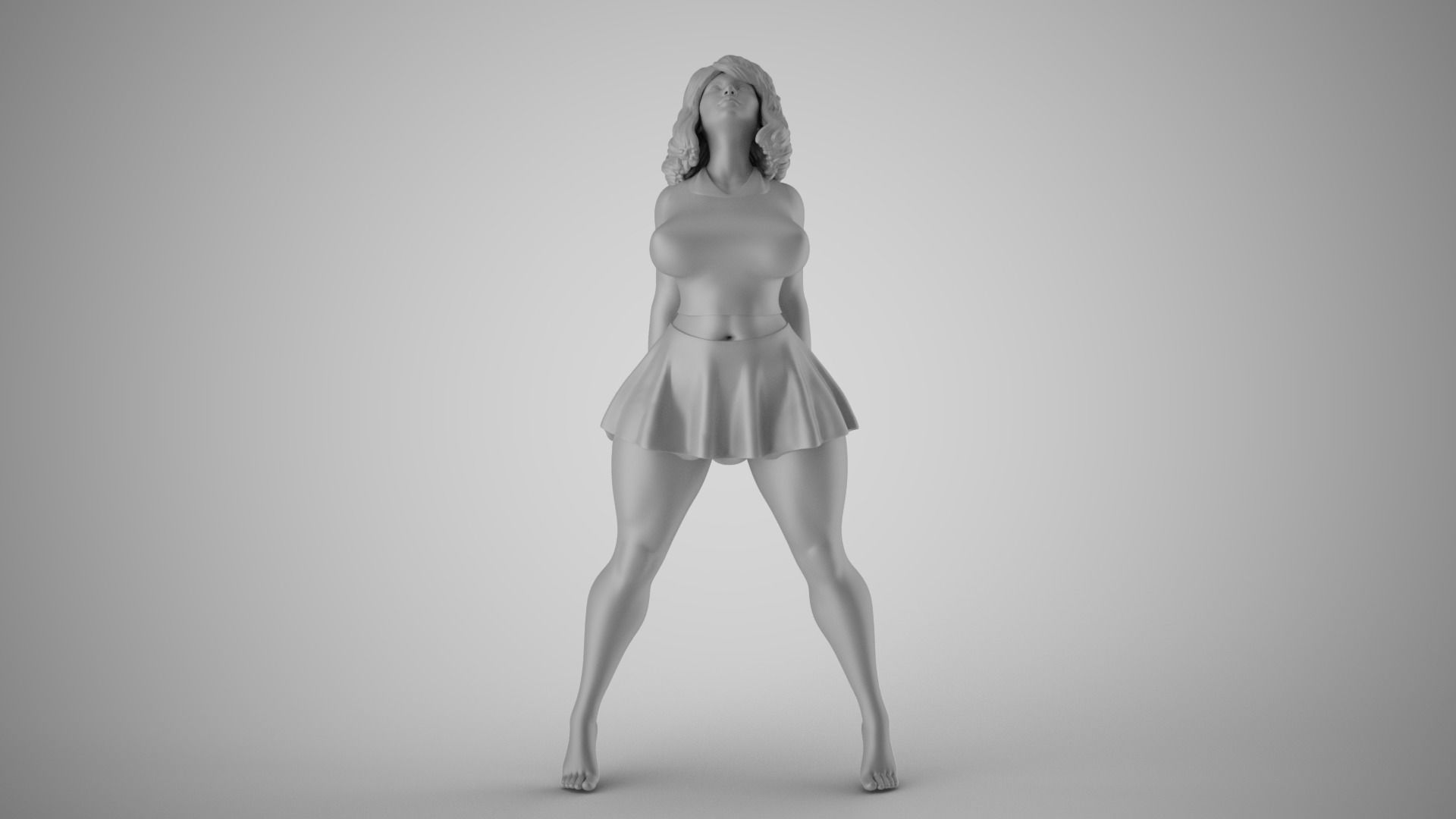 Girl Rises to Sin 3D print model_2