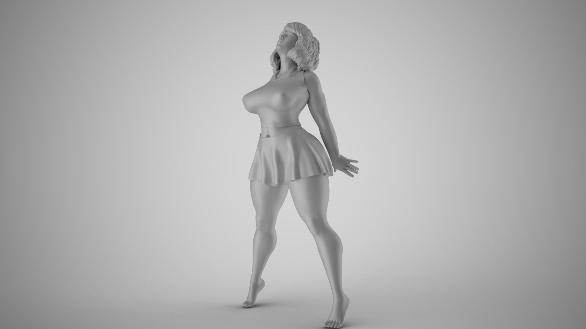 Girl Rises to Sin 3D print model_1