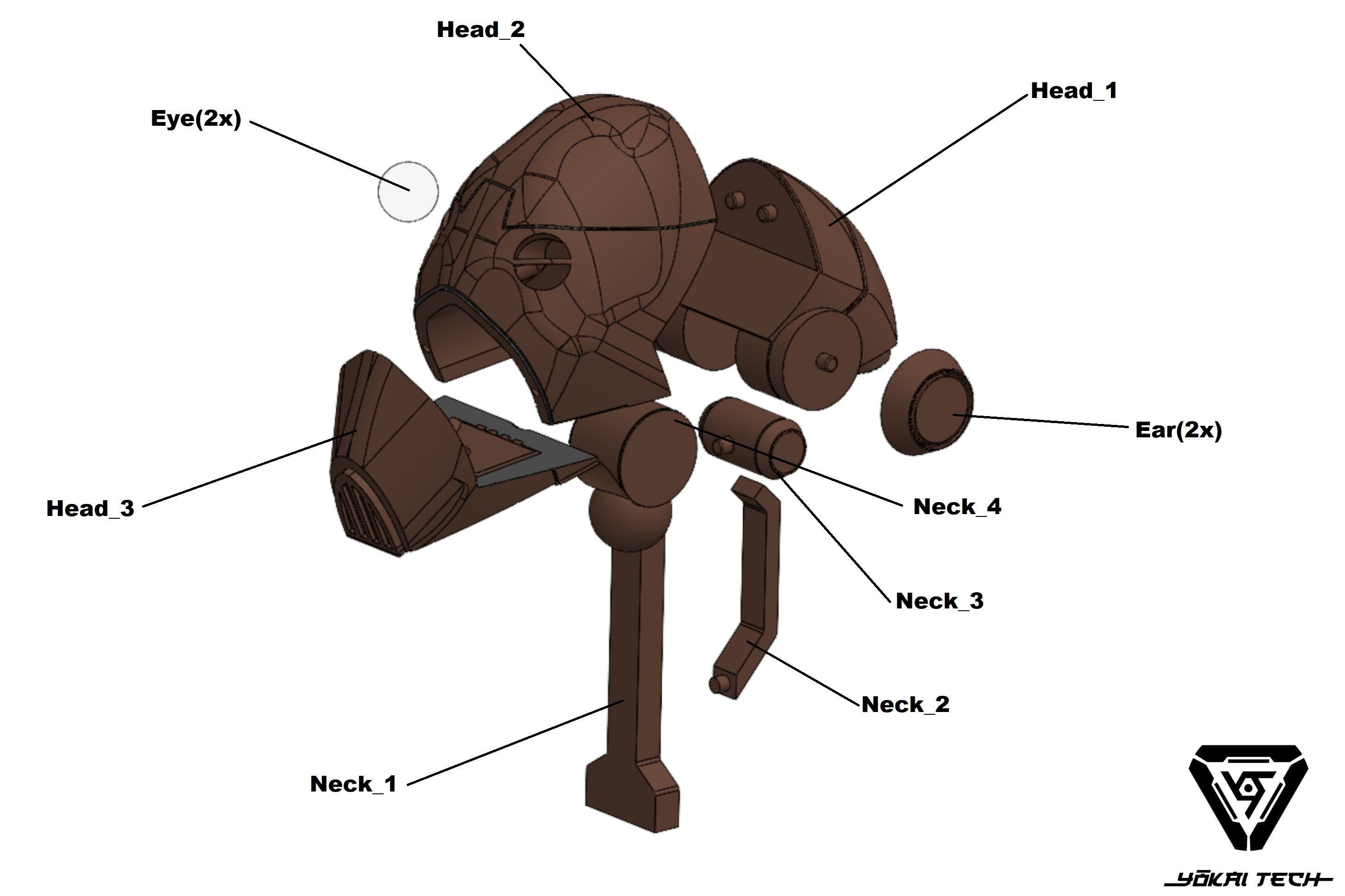 BX Commando Droid Head Star Wars Lifesize Prop from Clone Wars 3D print model_5