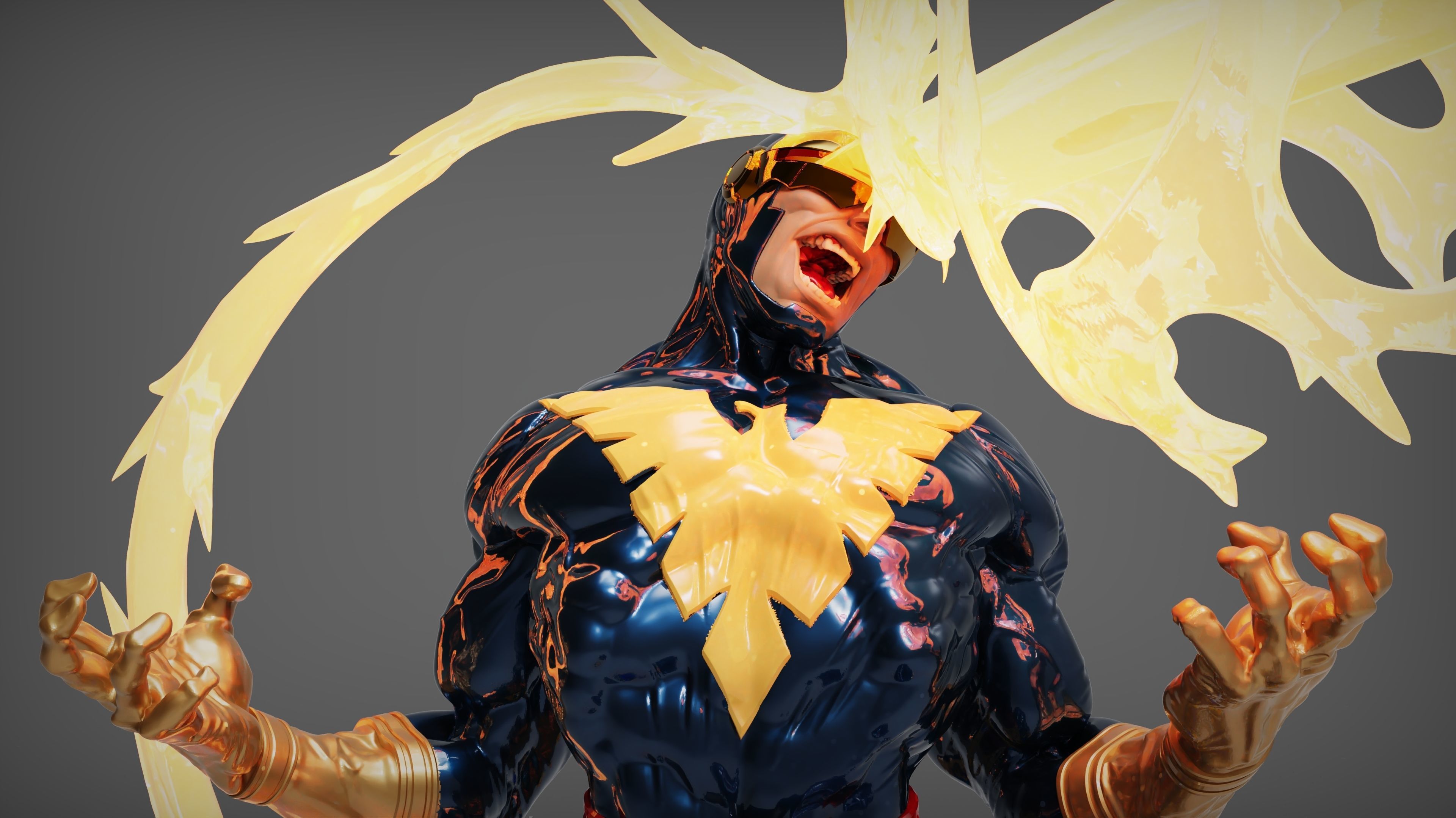 Cyclops character from street fighter 3D print model_8