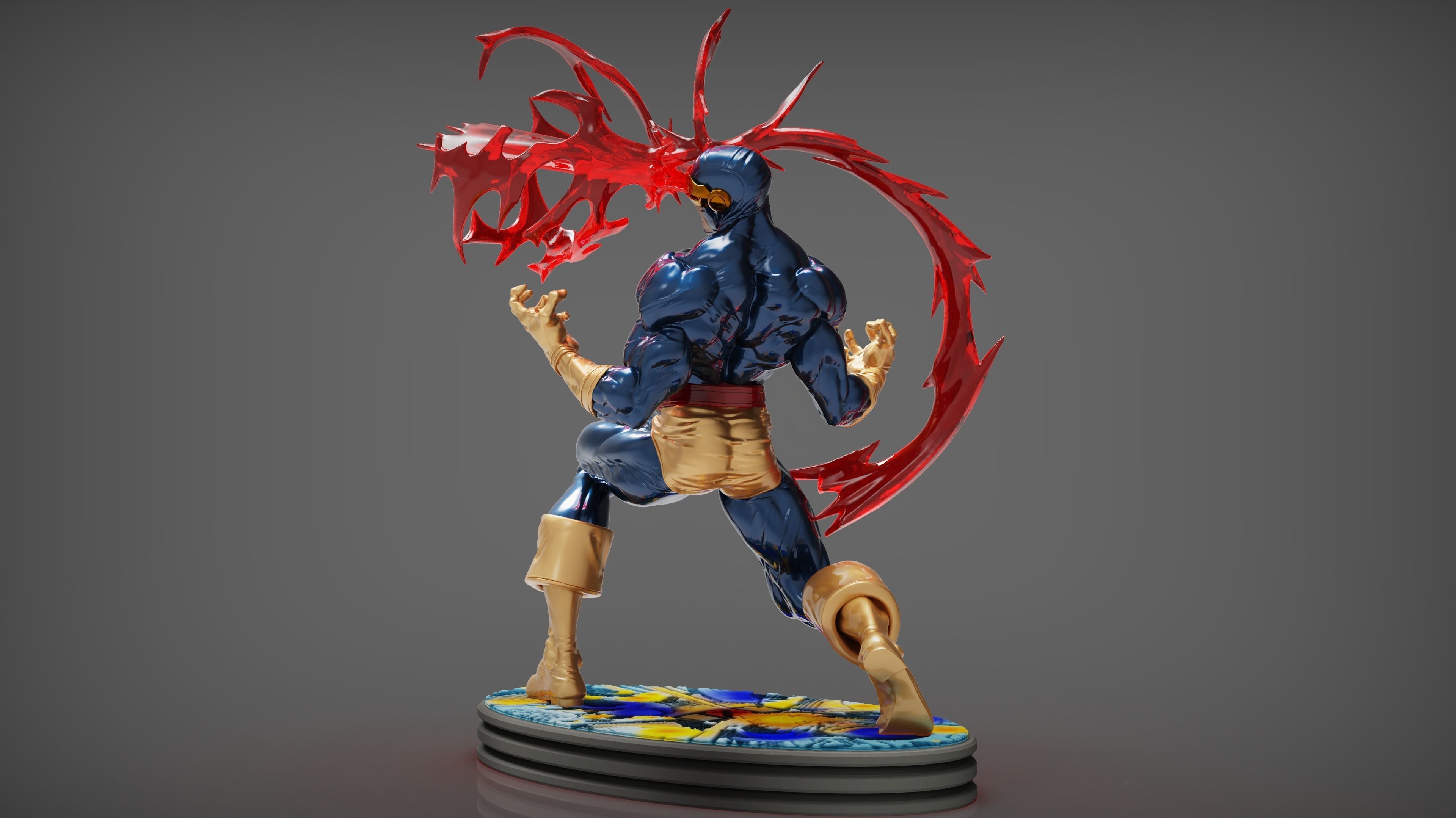 Cyclops character from street fighter 3D print model_2