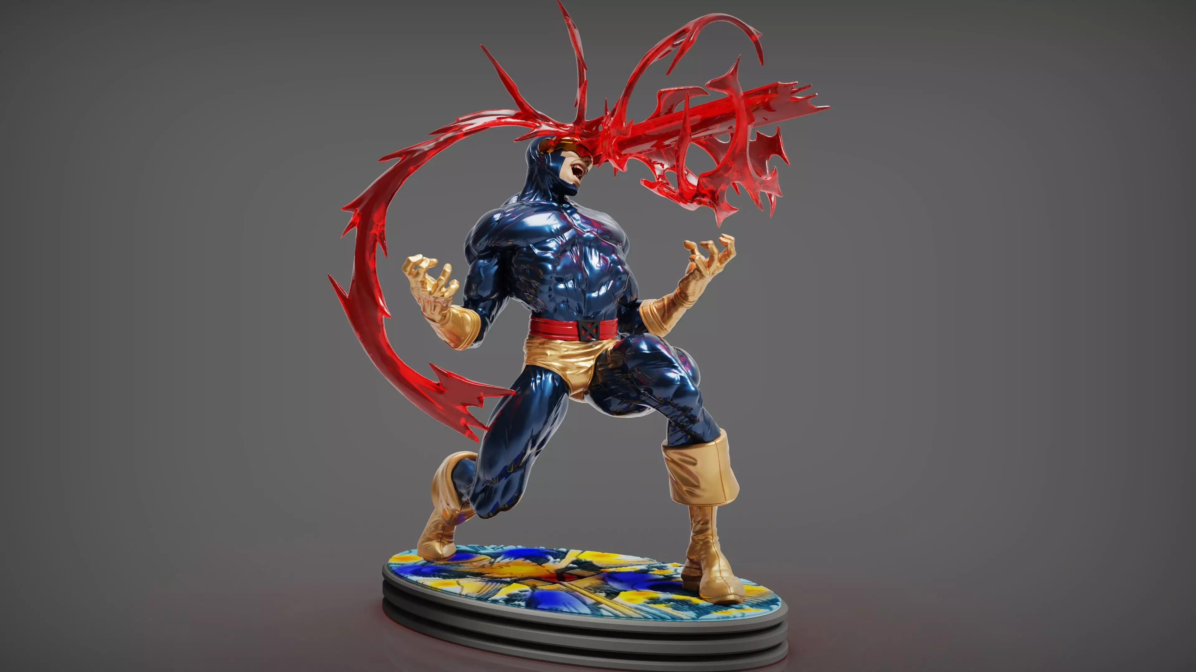 Cyclops character from street fighter 3D print model_0