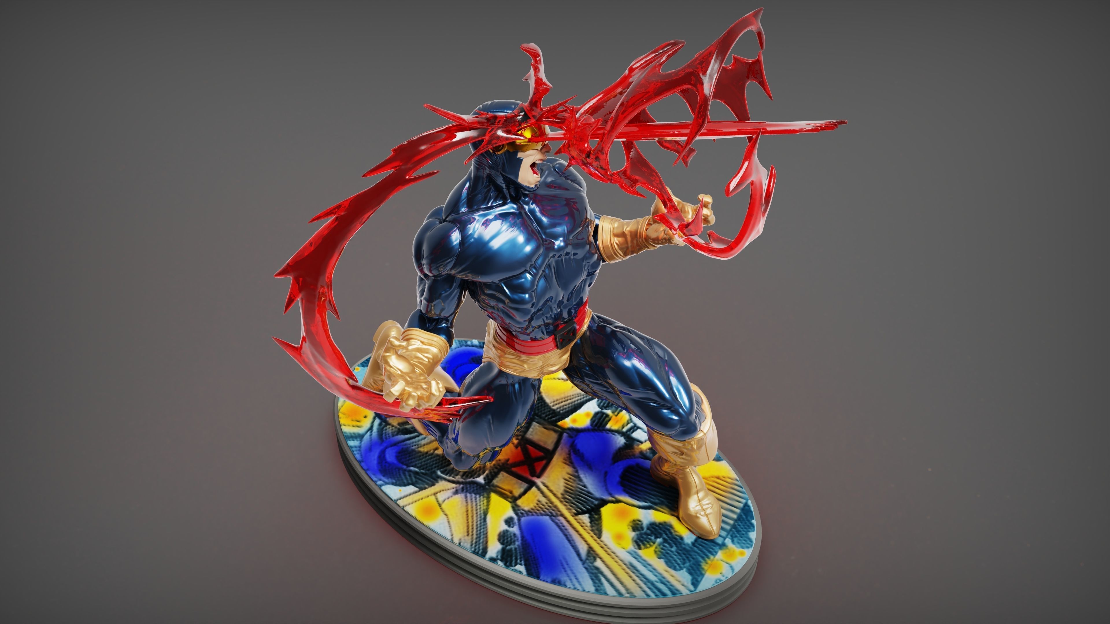 Cyclops character from street fighter 3D print model_4