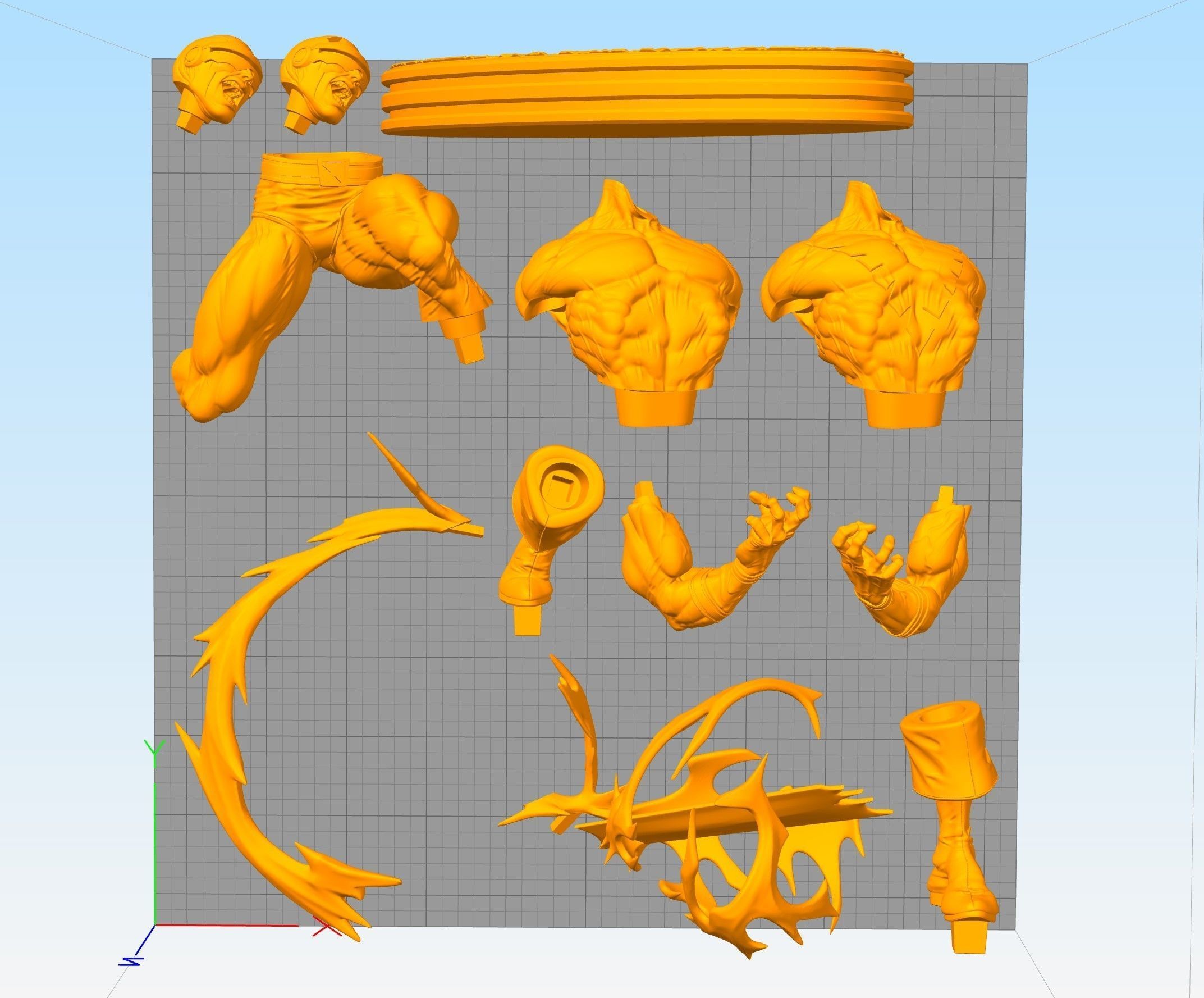 Cyclops character from street fighter 3D print model_10