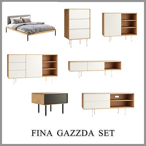 Fina gazzda set 3D model