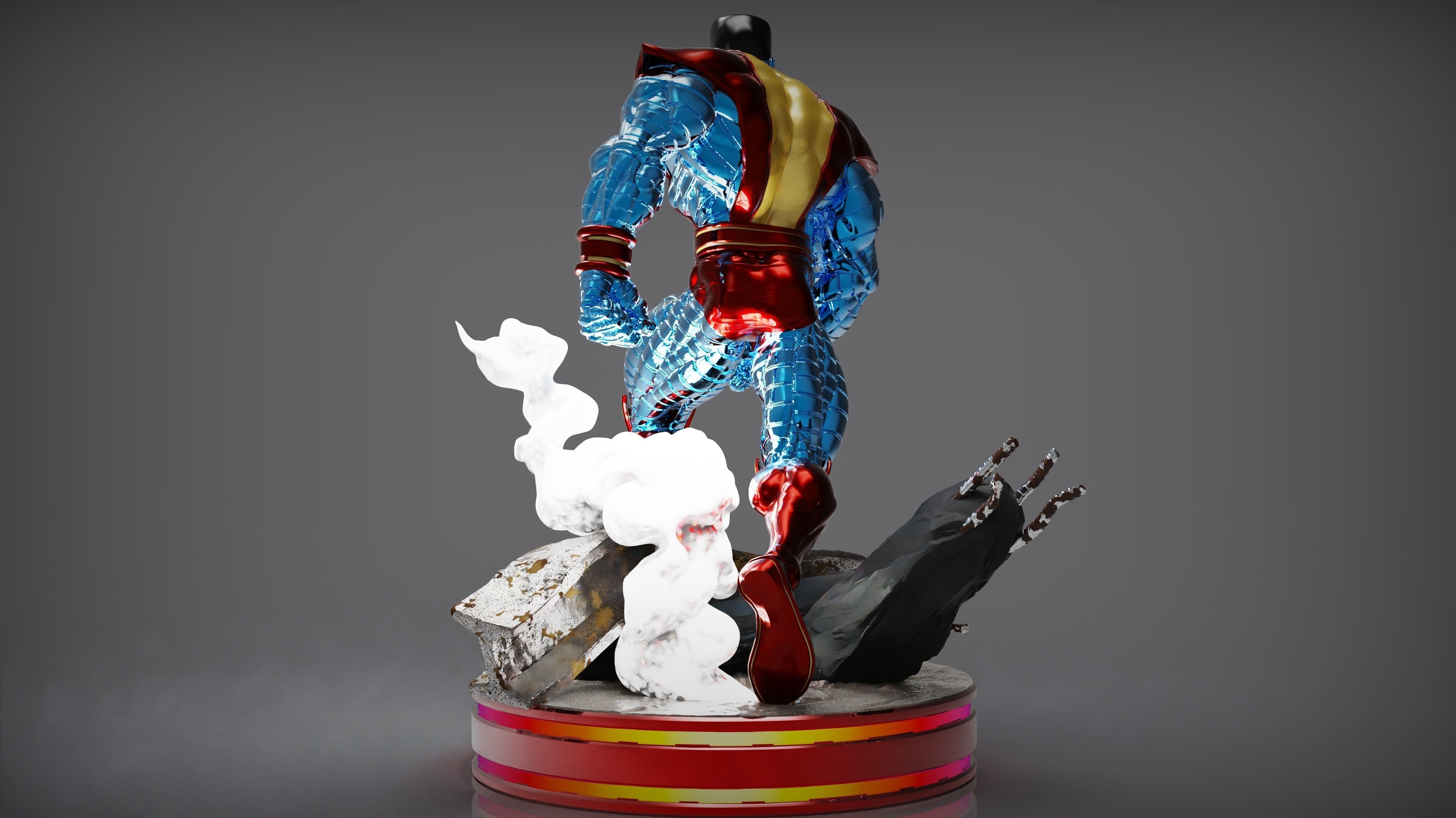 Colossus x-men statue 3D print model_2