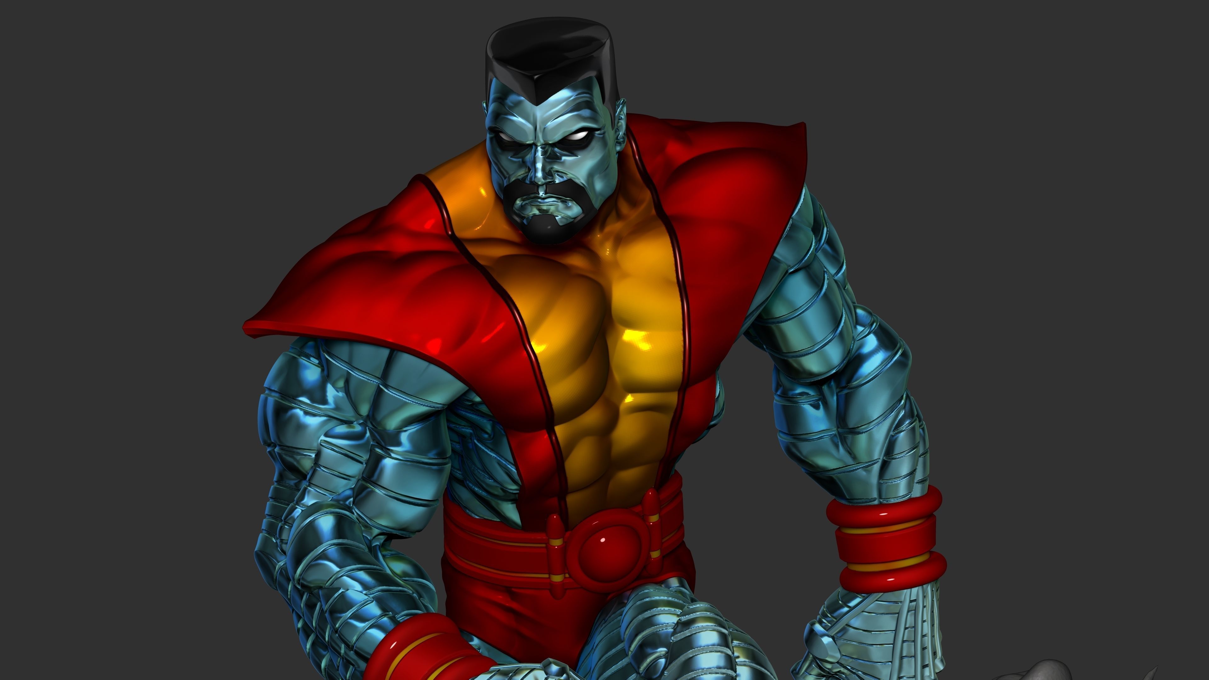 Colossus x-men statue 3D print model_8