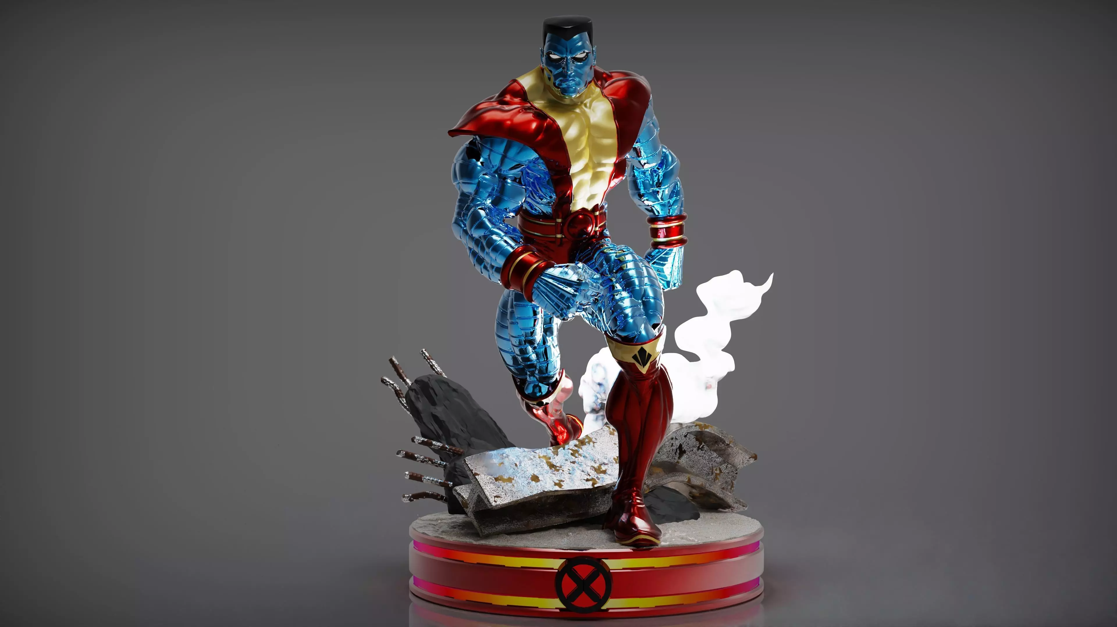 Colossus x-men statue 3D print model_0