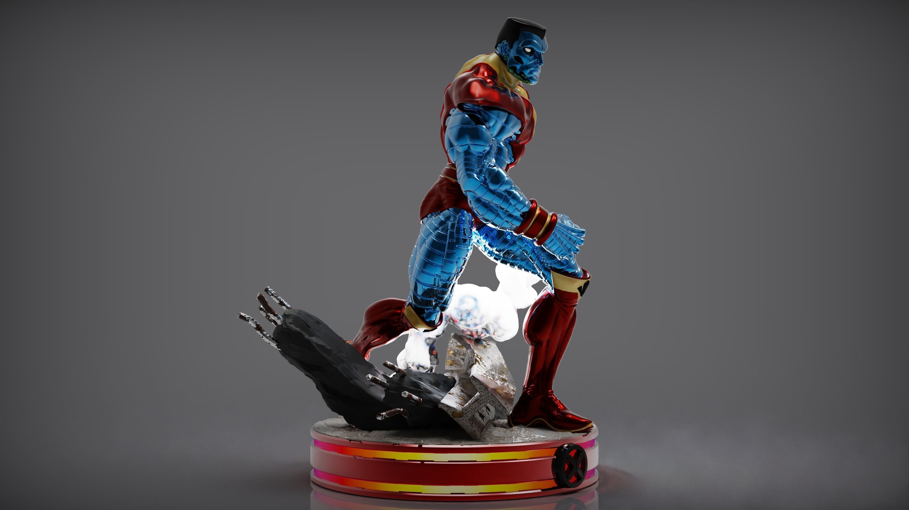 Colossus x-men statue 3D print model_1