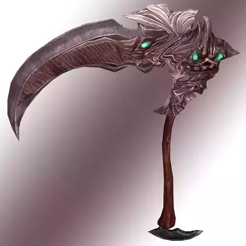 Fantasy Scythe Reaper Weapon Low-poly 3D model