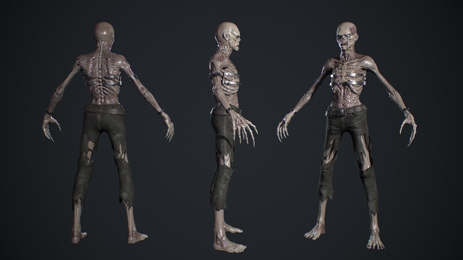 Evil Undead 6 Low-poly 3D model_6
