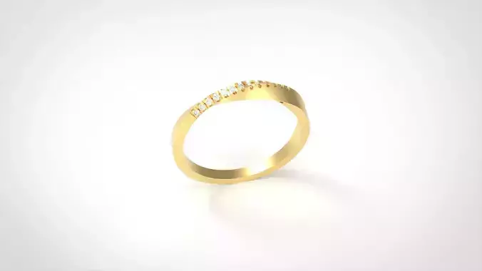 Model 1031 Diamond Square Ring 6 and a Half US size 3D print model