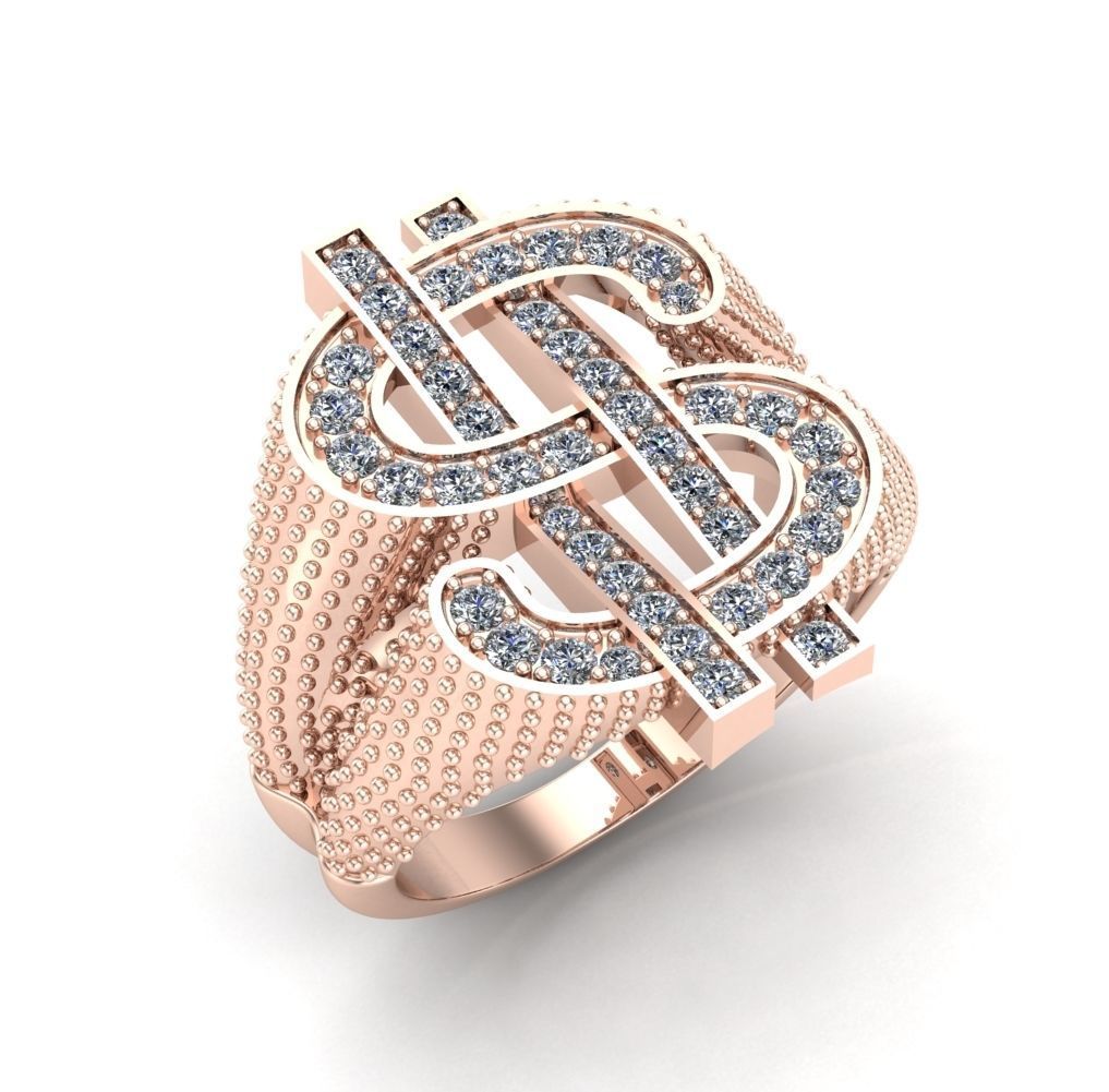 dollar ring size 4 3D print model_12
