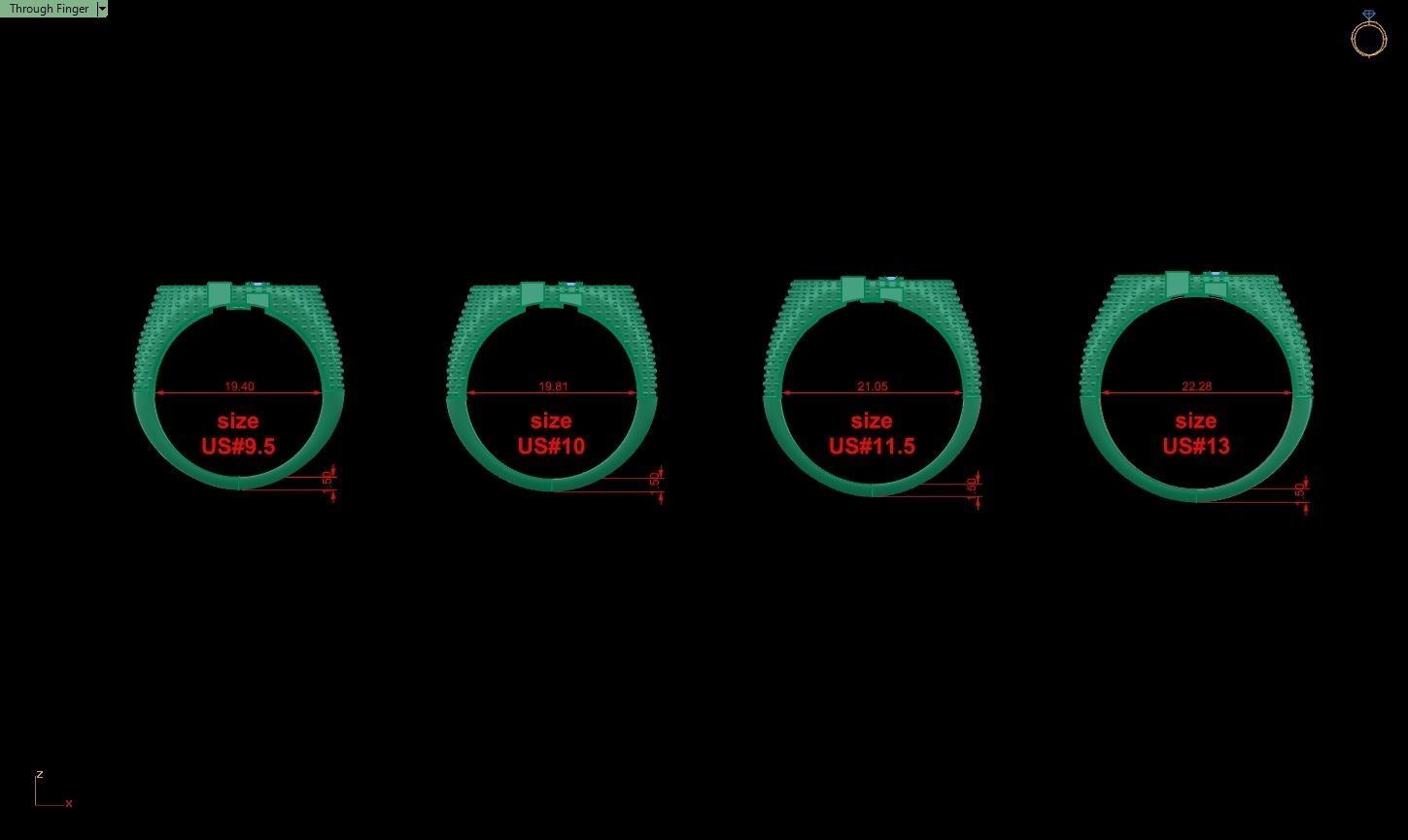 dollar ring size 4 3D print model_3