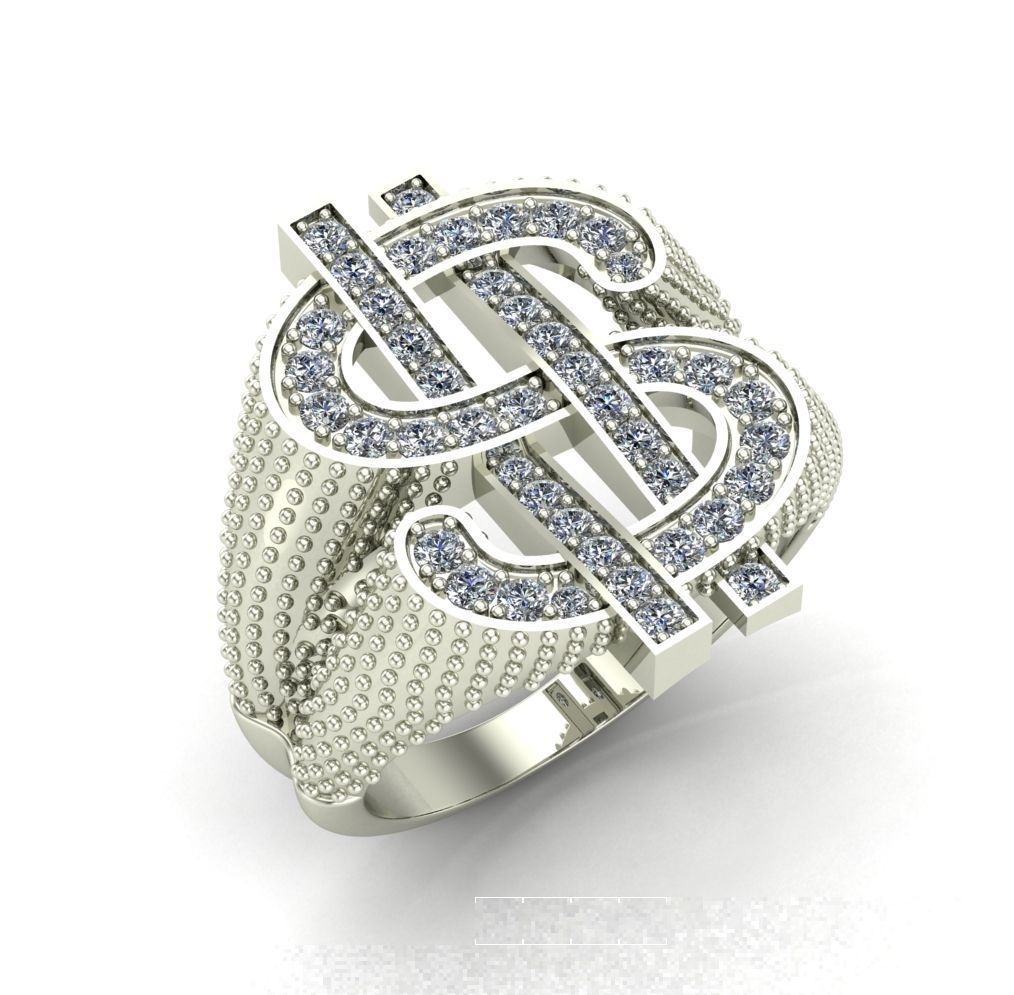 dollar ring size 4 3D print model_14