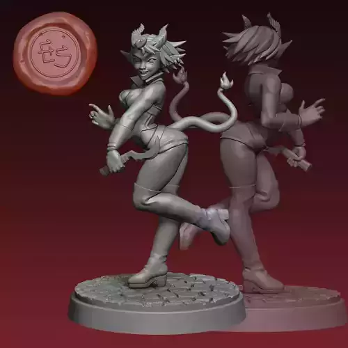 Electra - Tiefling Rogue - 32mm Miniature
