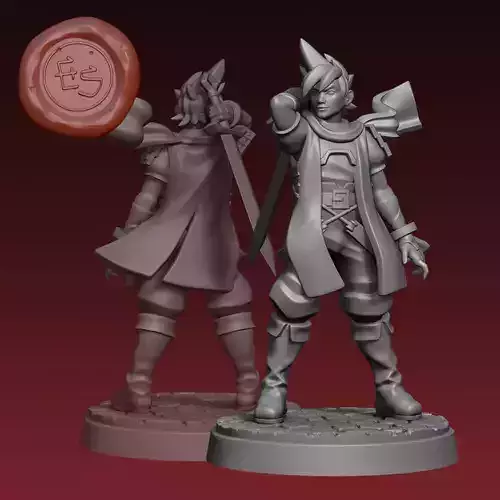 Ryu - Breath of Fire - 32mm Miniature 3D print model