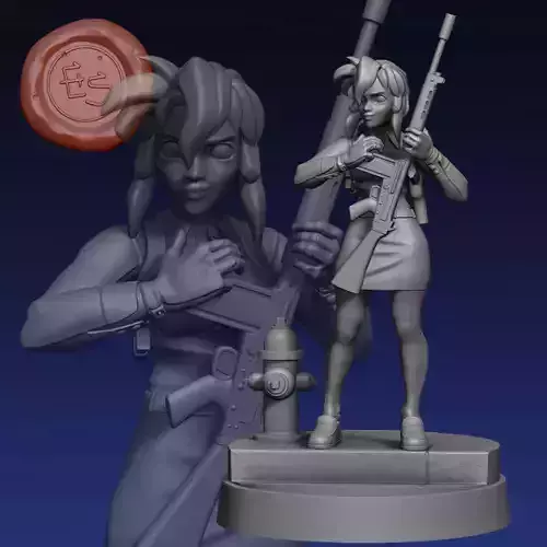 Rally Vincent - Gunsmith Cats - 32mm Miniature