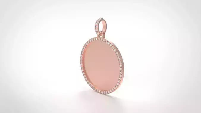 Model 1038 Memory Picture Frame Pendant  1 and a Half Inches 3D print model