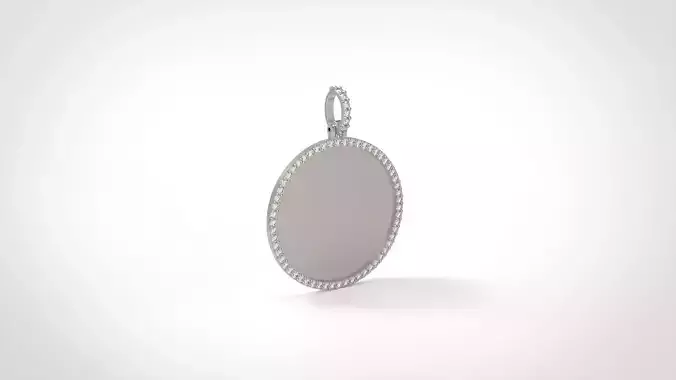 Model 1039 Memory Picture Frame Pendant 37 mm and a Half  3D print model