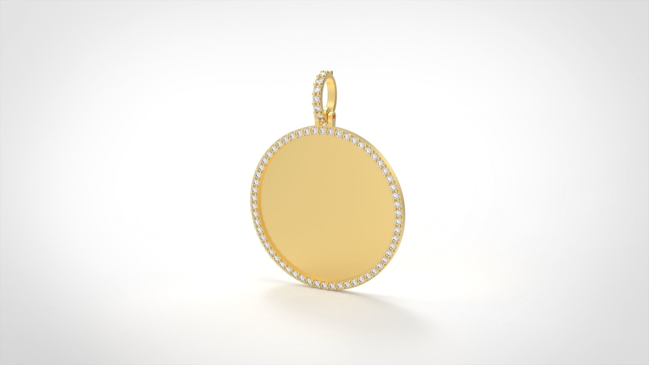 Model 1039 Memory Picture Frame Pendant 37 mm and a Half  3D print model_3