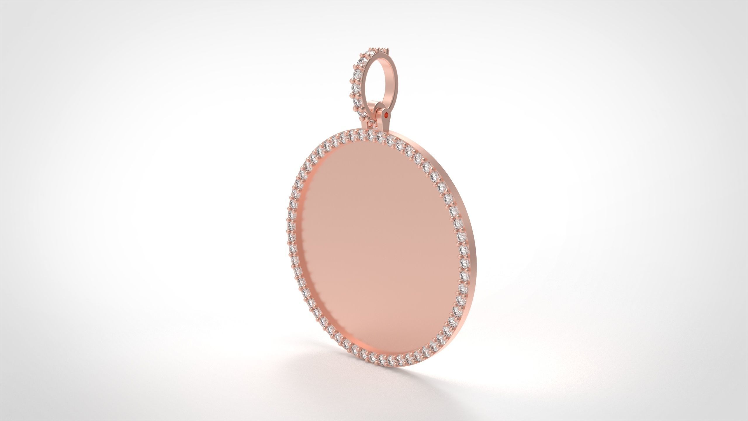 Model 1039 Memory Picture Frame Pendant 37 mm and a Half  3D print model_2