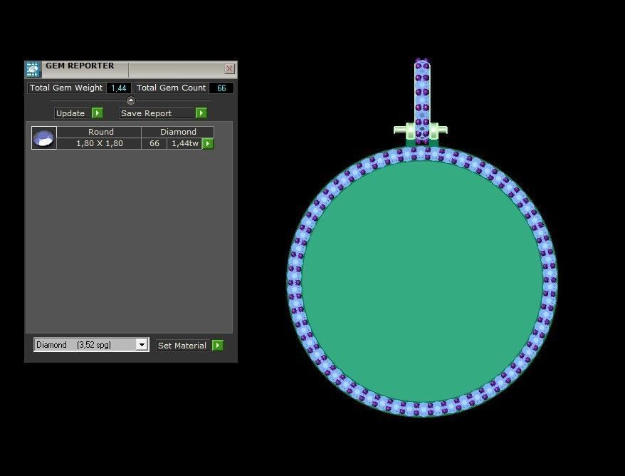 Model 1039 Memory Picture Frame Pendant 37 mm and a Half  3D print model_7