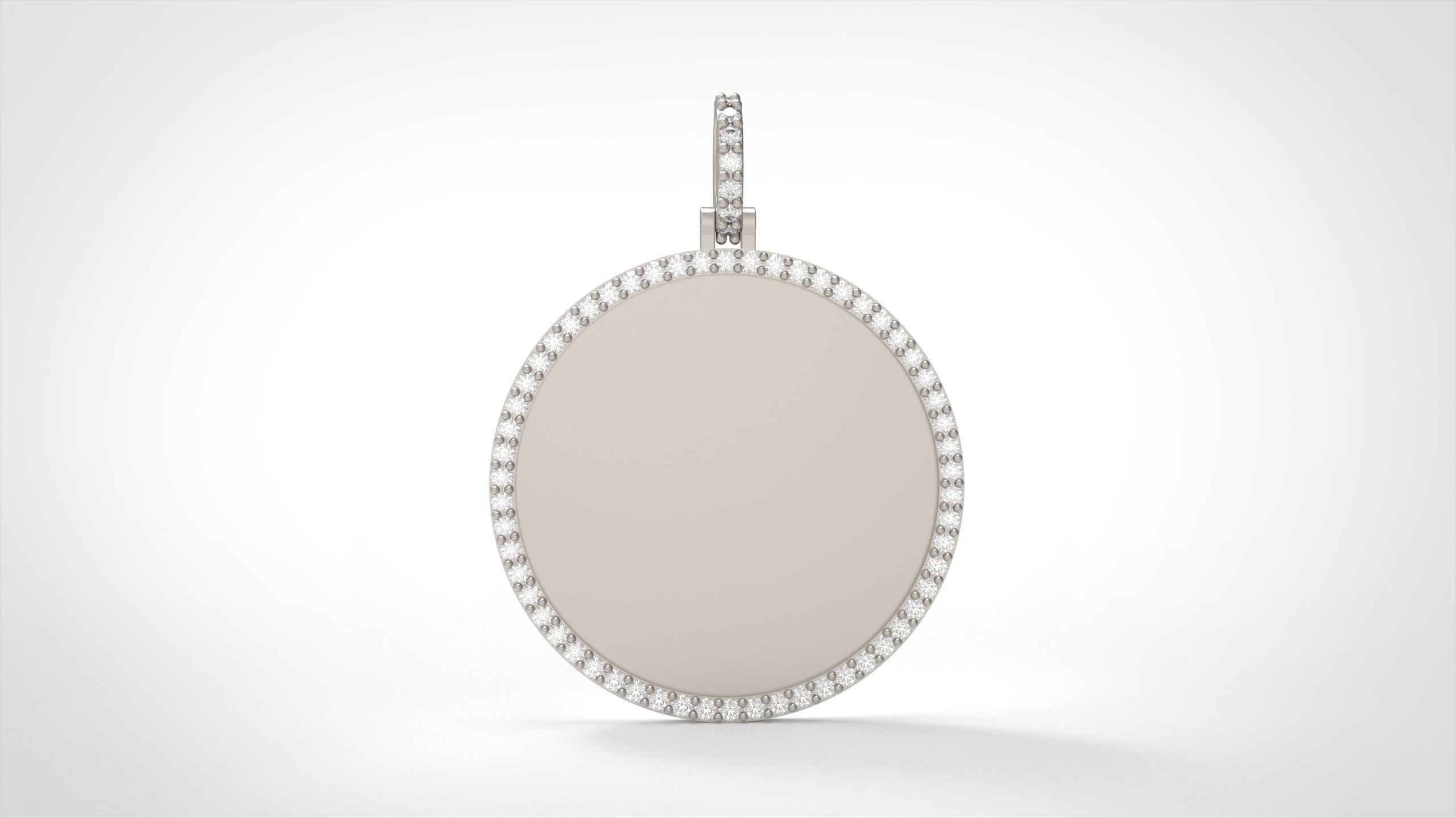 Model 1039 Memory Picture Frame Pendant 37 mm and a Half  3D print model_4