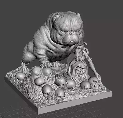 Perro bully exotico Calaveras 3D print model